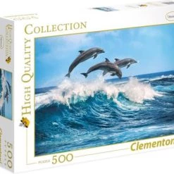 Clementoni Puzzel - Puzzel 500 Stukjes - Puzzel Voor Volwassenen - Legpuzzel Dolfijnen