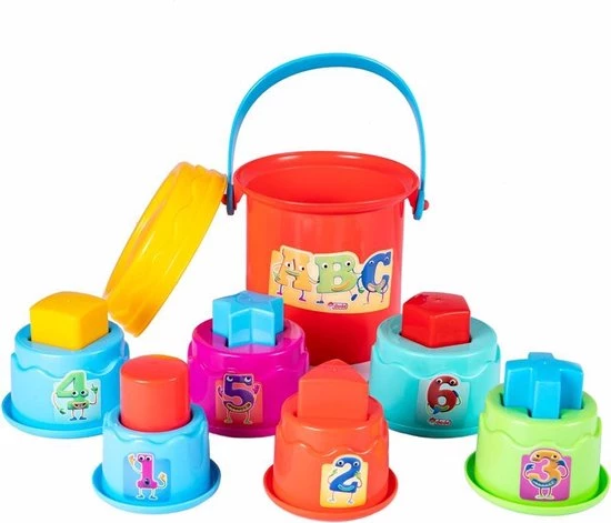 Dede- Baby Puzzel-Vrolijke Torens-12+ Maanden-12 Stuks- STEM-Non Toxic 6 Dede- Baby Puzzel-Vrolijke Torens-12+ Maanden-12 Stuks- STEM-Non Toxic - Afbeelding 4