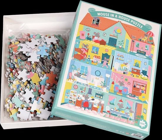 Mouse In A House Puzzel 300st - Rex London 5 Mouse In A House Puzzel 300st - Rex London - Afbeelding 3
