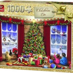 King Puzzel Christmas Eve - Kerstavond 1000 Stukjes (68 X 49 Cm)