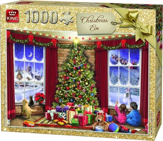 King Puzzel Christmas Eve - Kerstavond 1000 Stukjes (68 X 49 Cm) 3 King Puzzel Christmas Eve - Kerstavond 1000 Stukjes (68 X 49 Cm)
