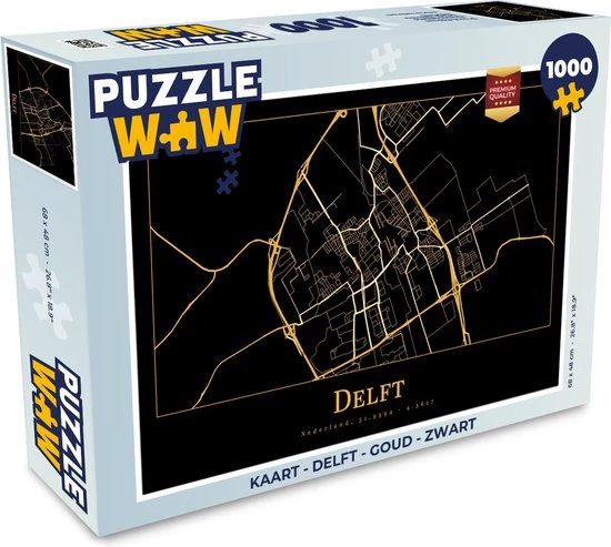 PuzzleWow Puzzel Kaart - Delft - Goud - Zwart - Legpuzzel - Puzzel 1000 Stukjes Volwassenen - Sinterklaas Cadeautjes - Sinterklaas Voor Grote Kinderen 3 PuzzleWow Puzzel Kaart - Delft - Goud - Zwart - Legpuzzel - Puzzel 1000 Stukjes Volwassenen - Sinterklaas Cadeautjes - Sinterklaas Voor Grote Kinderen