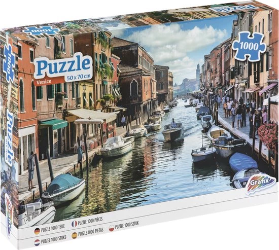 Grafix Puzzel 1000 Stukjes Volwassenen | Thema Venetië | Afmeting 50 X 70 CM | Legpuzzel | Canal Grande Venetië 8 Grafix Puzzel 1000 Stukjes Volwassenen | Thema Venetië | Afmeting 50 X 70 CM | Legpuzzel | Canal Grande Venetië - Afbeelding 6