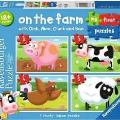 Ravensburger My First Puzzles - On The Farm Legpuzzel 4 Stuks