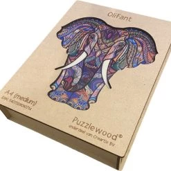 Puzzlewood - Premium Houten Jigsaw Puzzel - 3D Puzzel - Ideaal Kerstcadeau Of Verjaardagscadeau - A4 Formaat - Olifant -Puzzels Verkoop 550x505 3