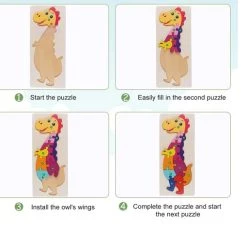 YUMI Houten Kinderpuzzel Dinofiguur/3D Puzzel/11 Stukjes/Educatief Speelgoed/Hout Milieu/Jigsaw Puzzle -Puzzels Verkoop 550x510 1