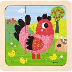 Janod Knoppuzzel Kip Violette -Puzzels Verkoop 550x517 2