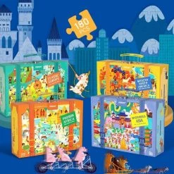 MiDeer - Wereldreizen En Menselijke Geografie: Klassiek Europa - 180 Puzzelstukjes - Puzzel In Mooie Koffer - Kinderpuzzel - Educatief Speelgoed Voor Kinderen - Puzzel Voor Kinderen Vanaf 5 Jaar -Puzzels Verkoop 550x524