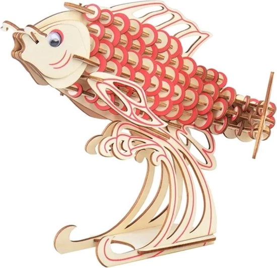 Carp XG-GO29H 3D Puzzel Karper | Vis | Bouwpakket | Hout | 156 Stuks | 21 CM 4 Carp XG-GO29H 3D Puzzel Karper | Vis | Bouwpakket | Hout | 156 Stuks | 21 CM - Afbeelding 2