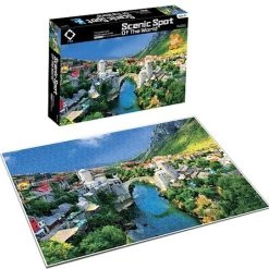 Legpuzzel Bergdorp (Kunst) - 1000 Stukjes Volwassenen - FDBW