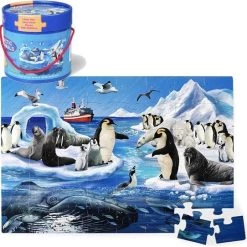 Vloerpuzzel Antartica - Simply For Kids - 48 Grote Stukken - In Ton