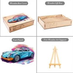 Brickkies®, Sport Auto Porsche, Sports Car, Jigsaw Puzzle, Houten Puzzel, A3, Maat L, 40 X 24 Cm, 260 Stukjes -Puzzels Verkoop 550x550 11