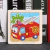 Merkloos Houten Kinderpuzzel - Brandweerwagen -Puzzels Verkoop 550x550 119