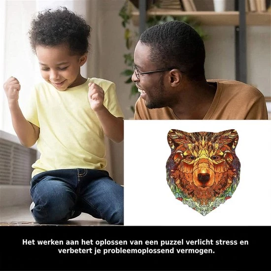 Industor® - Houten Beer Jigsaw Puzzle A3 - Dierenfiguur Puzzels - Houten Wolf Dieren Puzzel - Educatieve Puzzel In Verschillende Kleuren - Ontspanning & Relaxen - Volwassenen En Kinderen - Unieke Vorm En Creatief 11 Industor® - Houten Beer Jigsaw Puzzle A3 - Dierenfiguur Puzzels - Houten Wolf Dieren Puzzel - Educatieve Puzzel In Verschillende Kleuren - Ontspanning & Relaxen - Volwassenen En Kinderen - Unieke Vorm En Creatief - Afbeelding 9