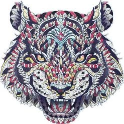 FEMUR Tijger - A3-format - Dierenpuzzel - Houten Puzzel - Dieren Legpuzzel - Jiggsaw - 150 Stukjes