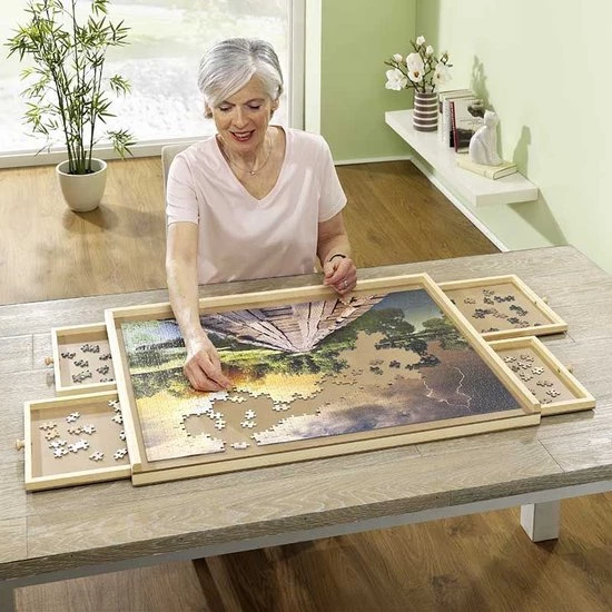 Hi Puzzelplaat Met Lades - Gemakkelijk Je Puzzel Opruimen - 76x57 Cm 10 Hi Puzzelplaat Met Lades - Gemakkelijk Je Puzzel Opruimen - 76x57 Cm - Afbeelding 8