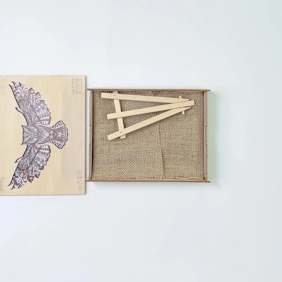 Brickkies®, Wijze Uil, Wise Owl, Jigsaw Puzzle, Houten Puzzel, A3, Maat L, 58 X 28 Cm, 271 Stukjes 4 Brickkies®, Wijze Uil, Wise Owl, Jigsaw Puzzle, Houten Puzzel, A3, Maat L, 58 X 28 Cm, 271 Stukjes - Afbeelding 2