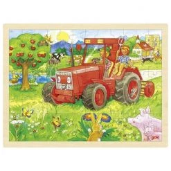 Goki Puzzel: Op De Tractor 96-delig -Puzzels Verkoop 550x550 80