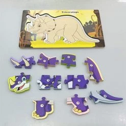 Melloniki Houten Dinosaurus Puzzel - Triceratops -Puzzels Verkoop 550x550 82