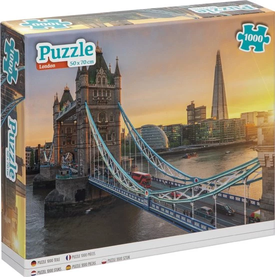 Grafix Puzzel 1000 Stukjes Volwassenen | Thema London | Afmeting 50 X 70 CM | Legpuzzel | Tower Bridge 9 Grafix Puzzel 1000 Stukjes Volwassenen | Thema London | Afmeting 50 X 70 CM | Legpuzzel | Tower Bridge - Afbeelding 7
