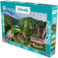 GOLIATH - Puzzel - Ushuaia-collectie - Plitvice-watervallen (Kroatië) En Het Meer Van Skadar (Montenegro)