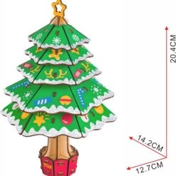 De Bouwplaats Bouwpakket 3D Puzzel Kerstboom Kerst Van Hout- Gekleurd -Puzzels Verkoop 550x561