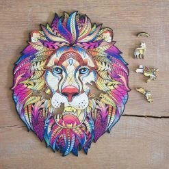 FEMUR Leeuw - A3-formaat - Dierenpuzzel - Houten Puzzel - Puzzel - Jiggsaw - Dieren Legpuzzel - 150 Stukjes -Puzzels Verkoop 550x572