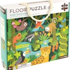 Petit Collage Wild & Wolf Floor Puzzle Wild Rainforest - Puzzle Da Pavimento Giungla