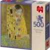 Jumbo Puzzel 500 Stukjes - Gustav Klimt - The Kiss -Puzzels Verkoop 550x583 1
