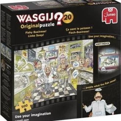 JUMBO Puzzel Wasgij Original 20 - Linke Soep! - Fishy Business! - Legpuzzel 500 Stukjes
