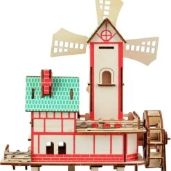 De Bouwplaats Bouwpakket 3D Puzzel Lucky Windmill Windmolen Molen Van Hout- Gekleurd -Puzzels Verkoop 550x604