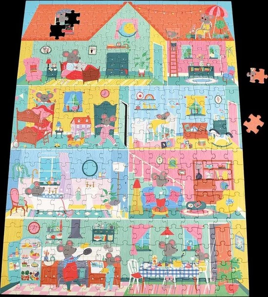 Mouse In A House Puzzel 300st - Rex London 4 Mouse In A House Puzzel 300st - Rex London - Afbeelding 2