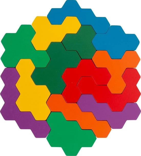 Small Foot Company Small Foot - Hexagon Wooden Puzzle Learning Game 4 Small Foot Company Small Foot - Hexagon Wooden Puzzle Learning Game - Afbeelding 2