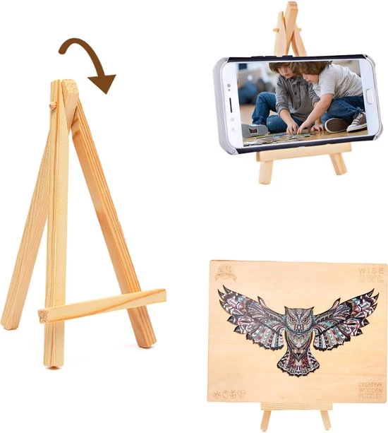 Brickkies®, Wijze Uil, Wise Owl, Jigsaw Puzzle, Houten Puzzel, A3, Maat L, 58 X 28 Cm, 271 Stukjes 9 Brickkies®, Wijze Uil, Wise Owl, Jigsaw Puzzle, Houten Puzzel, A3, Maat L, 58 X 28 Cm, 271 Stukjes - Afbeelding 7
