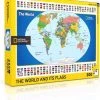 The New York Puzzle Company New York Puzzle Company The World Kids Map - 300 Pieces (big Piece) -Puzzels Verkoop 550x617
