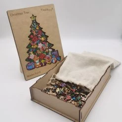 VinkToys® Legpuzzel - Kerstboom A4 - Houten Jigsaw Kerst Puzzel Kerstboom A4 - Houten Kerst Puzzel - 196 Stukjes -Puzzels Verkoop 550x622 1