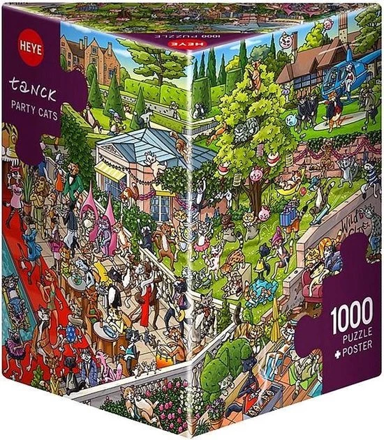 Heye Party Cats Puzzel 1000 Stukjes 3 Heye Party Cats Puzzel 1000 Stukjes