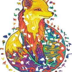 UNIDRAGON Houten Puzzel Dier - Verleidelijke Vos - 700 Stukjes - Royal Size 45x59 Cm -Puzzels Verkoop 550x657