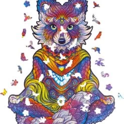 UNIDRAGON Houten Puzzel Dier - Uitstralende Wasbeer - 281 Stukjes - King Size 30x40 Cm -Puzzels Verkoop 550x678