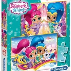 Clementoni - Superkleur Puzzel - Shimmer And Shine - 2x20 Stukjes -Puzzels Verkoop 550x701