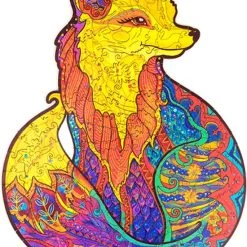 Puzzels Verkoop 5 UNIDRAGON Houten Puzzel Dier - Verleidelijke Vos - 195 Stukjes - Medium 25x33 Cm