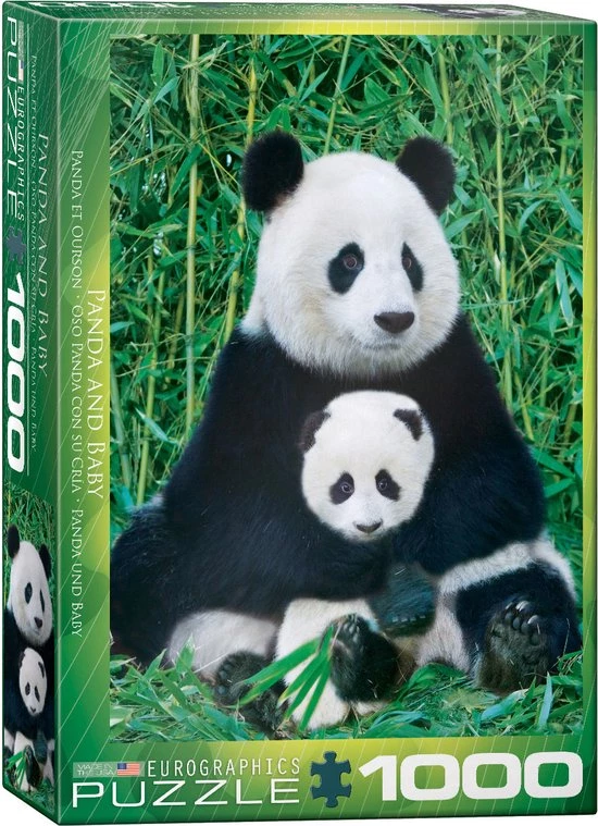 Eurographics Panda & Baby Legpuzzel 1000 Stuk(s) Dieren 3 Eurographics Panda & Baby Legpuzzel 1000 Stuk(s) Dieren