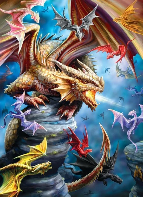 Dragon Clan Anne Stokes Het Stripfiguur, Fantasie Afbeelding Van 21 Verschillende Draken, Eurographics 1000 Stukjes 4 Dragon Clan Anne Stokes Het Stripfiguur, Fantasie Afbeelding Van 21 Verschillende Draken, Eurographics 1000 Stukjes - Afbeelding 2