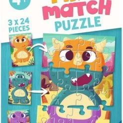 Ravensburger Mix & Match Puzzel Schattige Dino´s - Legpuzzel - 3x24 Stukjes