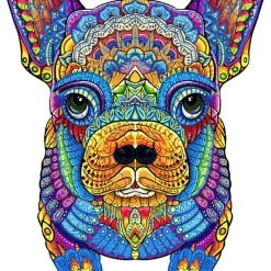 Brickkies®,Franse Bulldog, Jigsaw Puzzel, Houten Puzzel, A3, Maat L, 42 X 28 X 29 Cm, 294 Stukjes, Kijk Voor Verschillende Afbeeldingen.