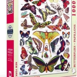 The New York Puzzle Company New York Puzzle Company Butterflies~Papillons - 1000 Pieces -Puzzels Verkoop 550x837